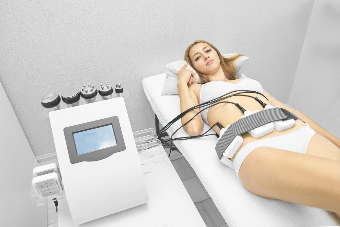 Woman Getting a Laser Liposuction Treatment